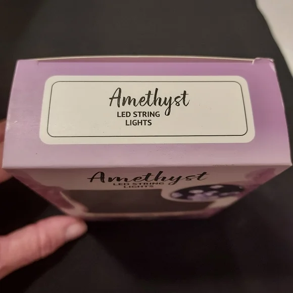 NWT, " Harmonia " AMETHYST LED STRING LIGHTS, with Remote - Picture 2 of 7
